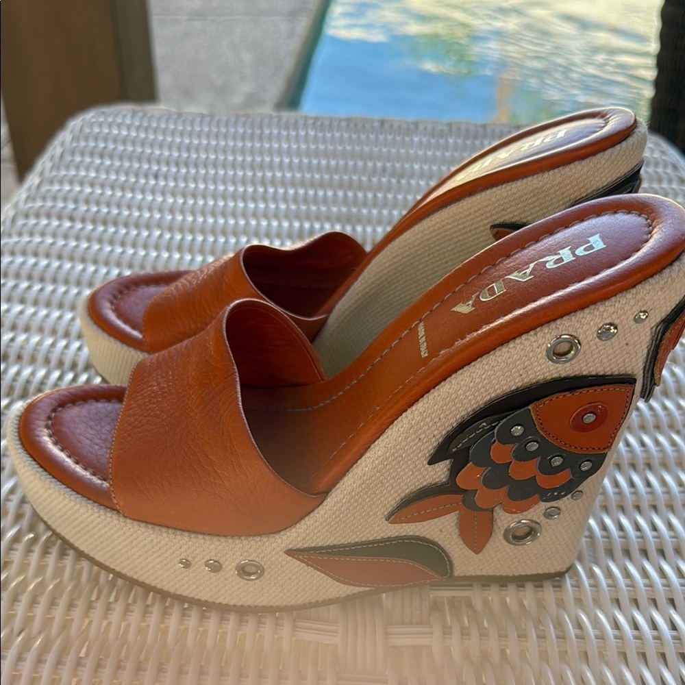 Prada Brown Leather Mules - Picture 4 of 8